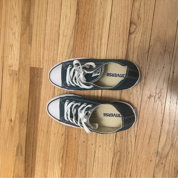 Converse low tops in dark green unisex - Picture 4 of 5